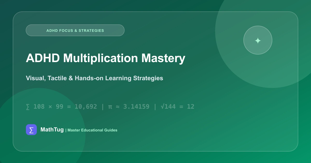 How to Help ADHD Students Master Multiplication: Visual & Tactile Strategies That Actually Work