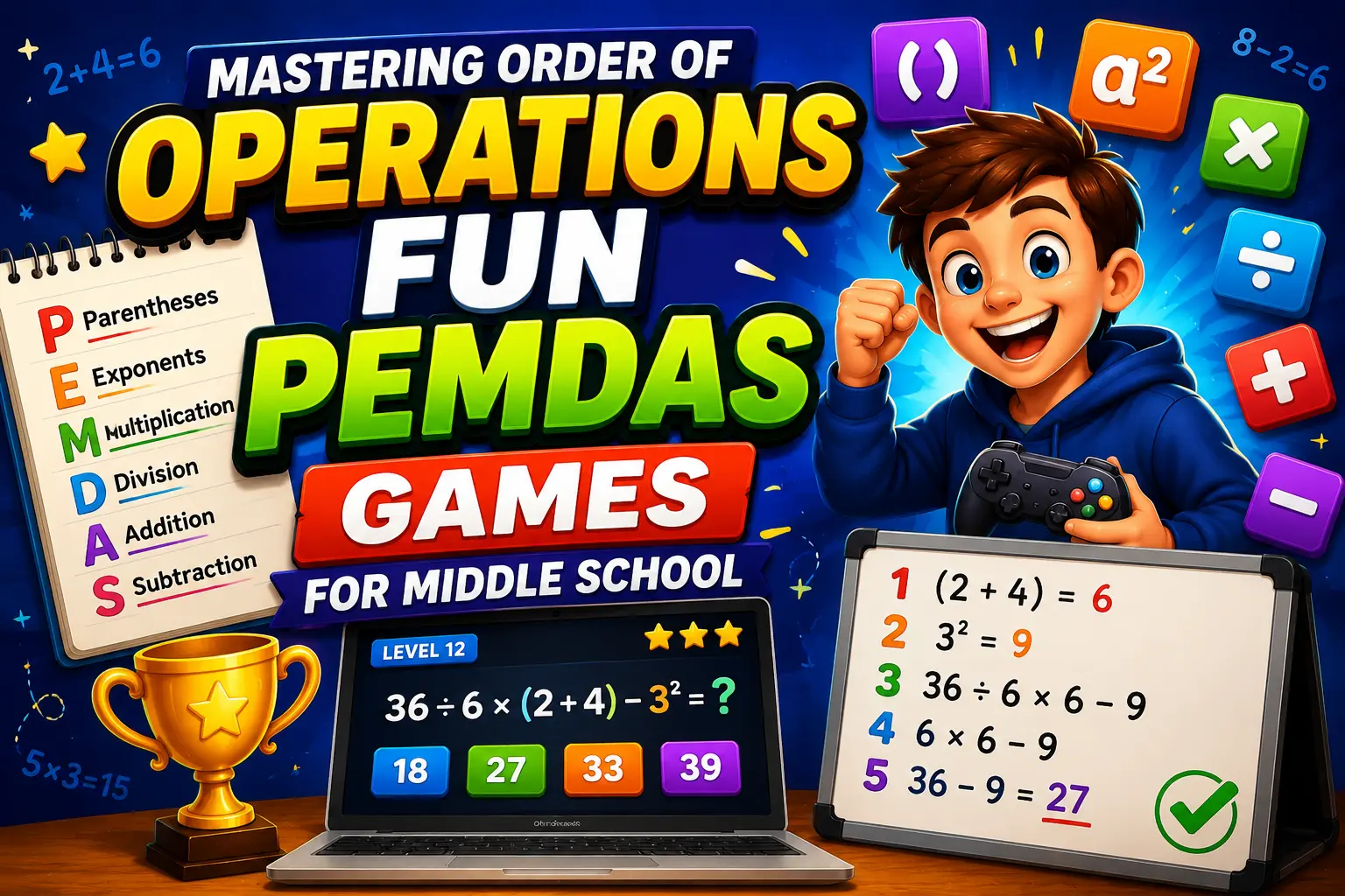 Mastering Order of Operations: Fun PEMDAS & BODMAS Games for Middle School