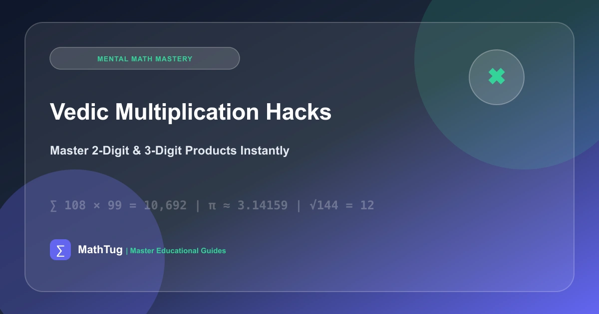 Vedic Multiplication Hacks: Solve Any Double-Digit Problem Mentally in Seconds